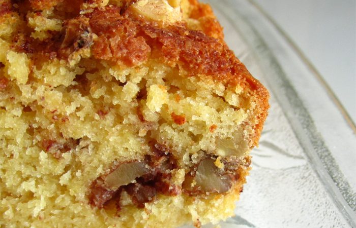 Bolo de Laranja, Nozes e Canela cheio de sabor