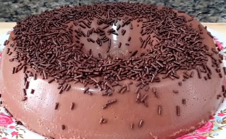 Pudim de Chocolate no liquidificador em 5 minutos