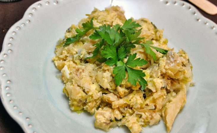 Bacalhau à Brás com Alho Francês Muito Fácil de Fazer