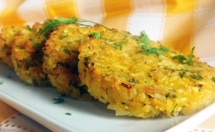 Hambúrgueres de arroz para o jantar