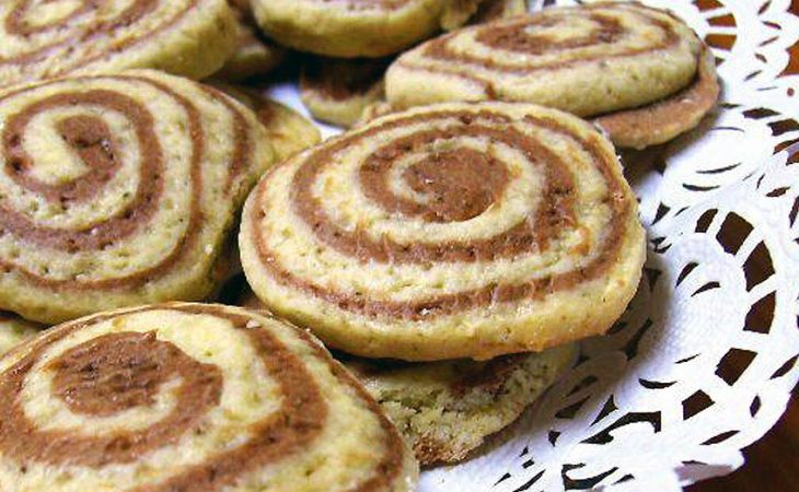Bolachinhas em espiral deliciosas
