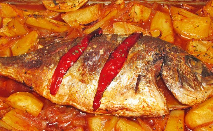 Dourada no forno