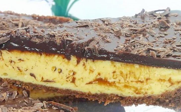 Tarte de Chocolate com Mousse de Maracujá