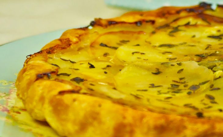 Tarte Invertida de Maçã e Batata