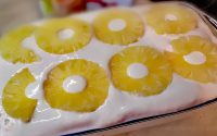 Doce de Ananás, Mascarpone e Palitos La Reine