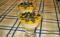 Panna Cotta de Limão e Mirtilos