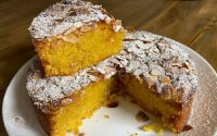 Bolo de Amêndoa Delicioso que Preenche o Corpo de Felicidade