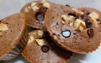 Queques de Espelta, Chocolate e Nozes